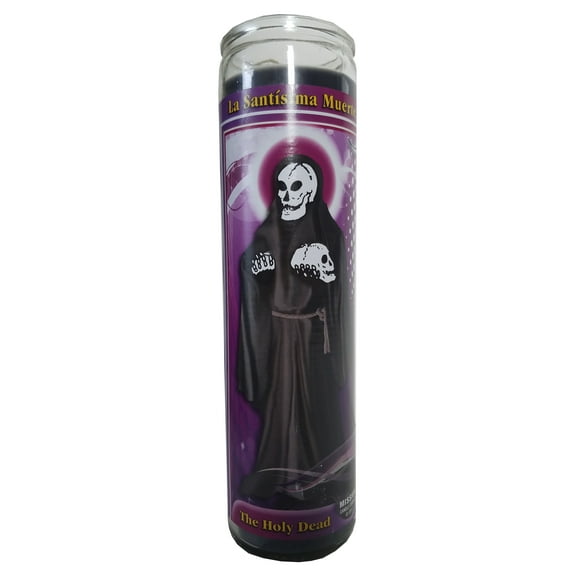 La Santisima Muerte (The Holy Death) Black Pillar Devotional Candle