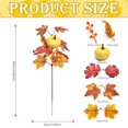 thumbnail image 4 of Fall Stems, 18.9X8.27 inch Faux Maple Leaf Stem, Artificial Fall Pumpkin Pick, Orange Berry & White Berry Sprig, Autumn Floral Spray, Vase Arrangement Filler, Farmhouse Thanksgiving Home Decor, 4 of 4