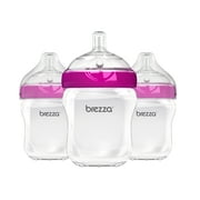 Baby Brezza Natural Baby Bottle -Easiest to Clean - Pink, 9oz, 3 Pack