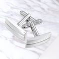 thumbnail image 3 of Guardoinrt Iron Durable And Lightweight Platinum Plated Metal Cufflinks For Men Versatile Accessories Gift, 3 of 6