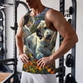 thumbnail image 5 of KLL Sunflower Field Spotted Dog Print Men's Muscle Gym Workout Stringer Tank Tops Bodybuilding Fitness T-Shirts Tank Tops Men-3X-Large, 5 of 7