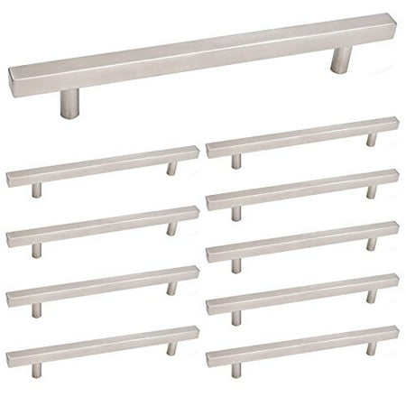 Homdiy 3" Brushed Nickel Cabinet Pulls - Modern Kitchen & Drawer Handles (HDT16BSS) - 5" Length, Stainless Steel