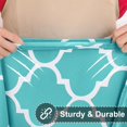 thumbnail image 4 of Rectangle Table Cloth, Waterproof Stain Resistant Washable Tablecloth, Moroccan Polyester Table Cover for Dining, Indoor and Outdoor (Turquoise and White, 60" x 84"), 4 of 6