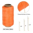 thumbnail image 2 of Upholstery Sewing Thread 260m Polyester with 30pcs Needles, Bright Orange, 2 of 6