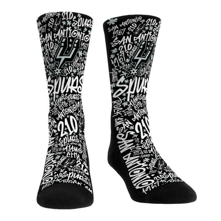 

Unisex Rock Em Socks San Antonio Spurs Graffiti Crew Socks