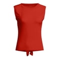 thumbnail image 3 of Exercise Tank Tops for Women Sleeveless Athletic Tank Tops Scoop Neck Basic Undershirt Yoga Workout Casual Athletic Oversized Racerback Breathable Tee (Orange,L), 3 of 3