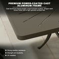 thumbnail image 2 of Mondawe 72 inch Cast Aluminum Outdoor Rectangular Dining Table, with 2" Umbrella Hole & Foot Pads Accommodating 6-8 People for Dining, 2 of 6