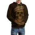thumbnail image 3 of LAOLIUSN Hoodies Men Skull 3D Graphic Print Sweatshirts Pullover Tops with Pocket, S-4XL, 3 of 7