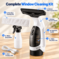 thumbnail image 4 of ICREOPRO Cordless Window Vacuum Cleaner, 20W Handheld Electric Glass Squeegee, 1.8-2.0 kPa Suction, 2200mAh, 50-Min Runtime, 150mL Tank, Spray Bottle & Microfiber Pad, 4 of 8