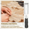 thumbnail image 4 of Cincel para tallar madera Uxcell, herramienta profesional de carpintería de mano de 32 mm con extremo de acero para cuchillado, tallado detallado, manualidades de bricolaje, negro/plata, 4 of 6
