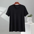 thumbnail image 2 of BiZtdJrK Mens Soft T Shirts Modal Short Sleeve V Neck Casual Summer Tee Tops Lightweight Loose Fit Pajama Tees Black XXXXXL, 2 of 7