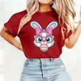 thumbnail image 2 of TaTaai Women's Cotton Easter Graphic T-Shirt Short Sleeve Crew Neck Loose Fit Casual Summer Chic Tee Family Daily Work Vacation Gift, 2 of 5