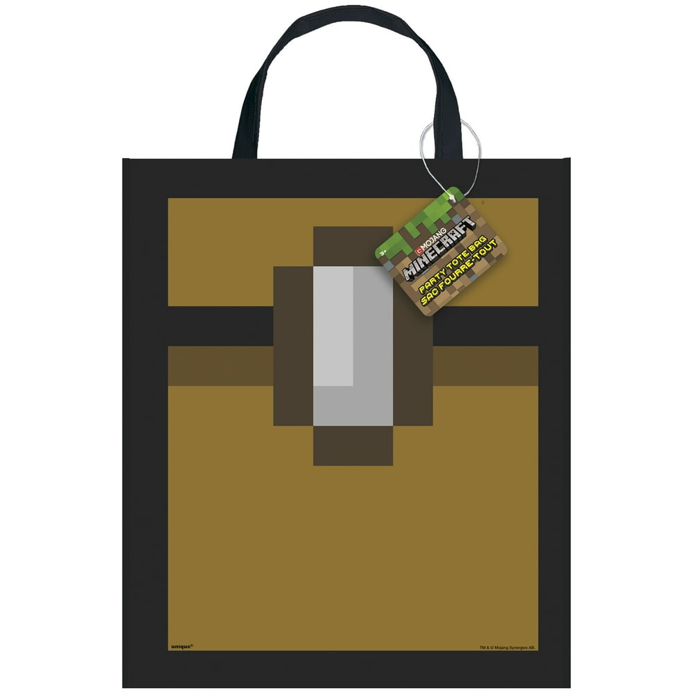 Large Plastic Minecraft Goodie Bags, 4ct