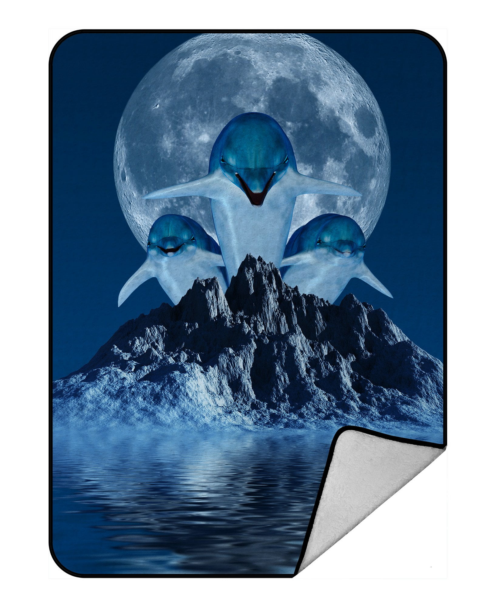 Dolphins by Coral Reefs Flannel Fleece Blanket 60x50 Ultra Soft Cozy Warm Throw Lightweight Blanket Microfleece Blanket for Home Dolphins by Coral Reefs Flannel Fleece Blanket 60x50 Ultra Soft Cozy Warm Throw Lightweight Blanket Microfleece Blanket for Home