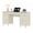 Beige, variant on Executive Desk with Drawers & Storage Cabinet, 58 " Wide Modern Wooden Office Desk with Charging Station & Keyboard Tray, for Home Office, Light Oak