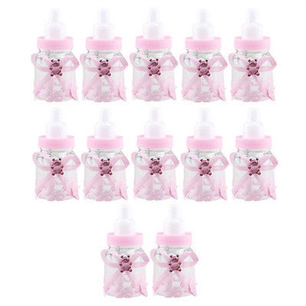 Dewadbow Fillable Bottle Baby Shower Favors Keepsake Plastic Milk Bottle
