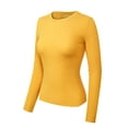 thumbnail image 3 of Made by Olivia Women's Solid Long Sleeve Crew Neck Fitted Ribbed Sweater Top, 3 of 7