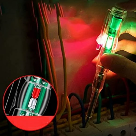 Electrical Tester Pen, High Brightness LED Light Beads Self Test Function Voltage Tester for On Off Detection