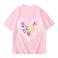 thumbnail image 2 of Girls Anti-Bullying T-Shirt | Positive Message Short Sleeve Graphic Tee for Kids | Cute Casual Summer Top | Soft & Comfortable Daily Wear for School, Play(Light Pink#03,5-6 Years), 2 of 4