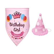 Pet Supplies Pet Birthday Green Dog Scarf Hat Combination Outfit