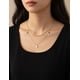 thumbnail image 3 of Collar de oro laminado con estrellas negras con blanco, 3 of 5