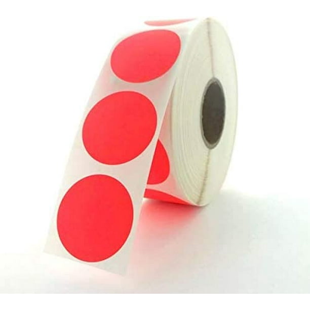  fluorescent red round color coding inventory labeling dot labels