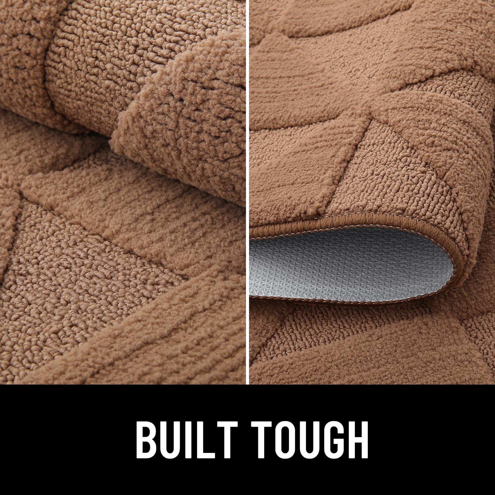 Buganda Indoor Doormats, Absorbent Trapper Dirt Door Mats, Non Slip Low Profile Inside Doormats for Entryway, 20x32, Brown