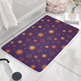 thumbnail image 3 of Purple Sun Star Circle Pattern Flannel Non Slip Door Rugs,Washable Door Mats Indoor,Decorative Door Mats,Dirt-Resistant and Absorbent Doormat for Entrance,Bedroom,Kitchen,Bathroom,31.5x17in(80x43cm), 3 of 4