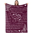 thumbnail image 1 of LHSHID Mom Blanket Mom Blankets from Daughter Son Birthday Gifts for Mom for Mom I Love You Mom Blanket Hug Presents for Moms Mother Flannel Letter Throw Blanket 30"x40", 1 of 7