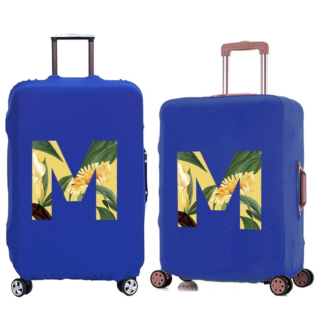 Luggage Cover Travel Suitcase Protective Cover for Trunk Case 18 ''-28 '' Foldable Elastic Suitcase Cover Floral Lettern Pattern 8floral M M