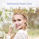 thumbnail image 2 of Mujeres Faux Crystal Queen Crowns Tiara, Princess Rhinestone Tiaras, Novia Boda Fiesta de cumpleaños Cosplay Accesorios para el cabello, Gold Tone Champagne, 2 of 7
