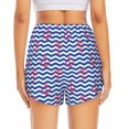 thumbnail image 2 of Lsque Nautical Anchors Printed Women's Running Shorts with Liner Pockets,Elastic Quick Dry Workout Athletic Gym Yoga Shorts,Womens High Waist Shorts-Large, 2 of 9