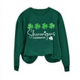 thumbnail image 2 of Lolmot Fleece Lined Sweatshirt for Women St Patrick’s Day Shirt St. Patrick's Day Shamrocks Shirt Shenanigans Funny Letter Print Graphic Sweatshirt Casual Crewneck Long Sleeve Pullover Tops, 2 of 4