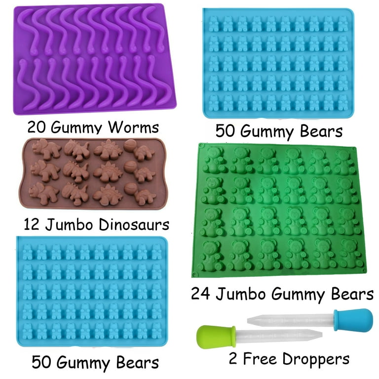 Deluxe Gummy Mold - Gummy Bear Mold - Gummy Worm Mold - Gummy Dino Mold