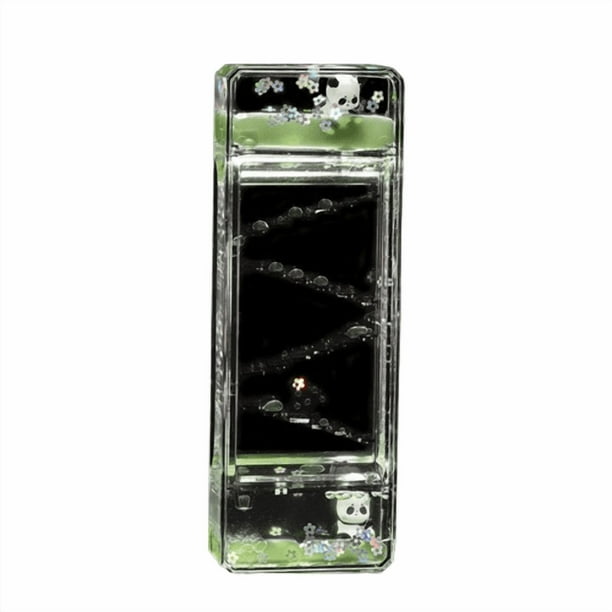 Reloj de arena con forma de panda, 50 ml, con goteo de aceite líquido, adorno decorativo de escritorio, juguete sensorial acrílico para oficina, decoración del hogar, idea de regalo para aliviar el e