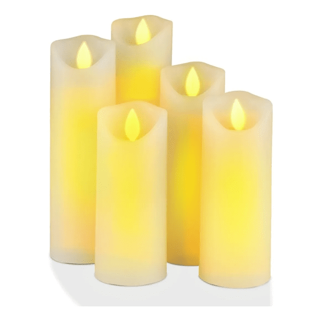 Velas Parpadeantes Led Sin Llama Malubero Con Control Remoto 5 Pzs Malu995
