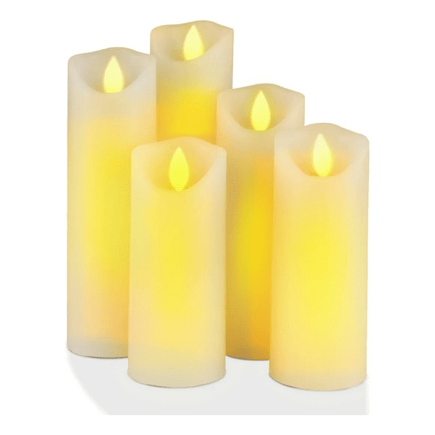 Velas Parpadeantes Led Sin Llama Malubero Con Control Remoto 5 Pzs Malu995