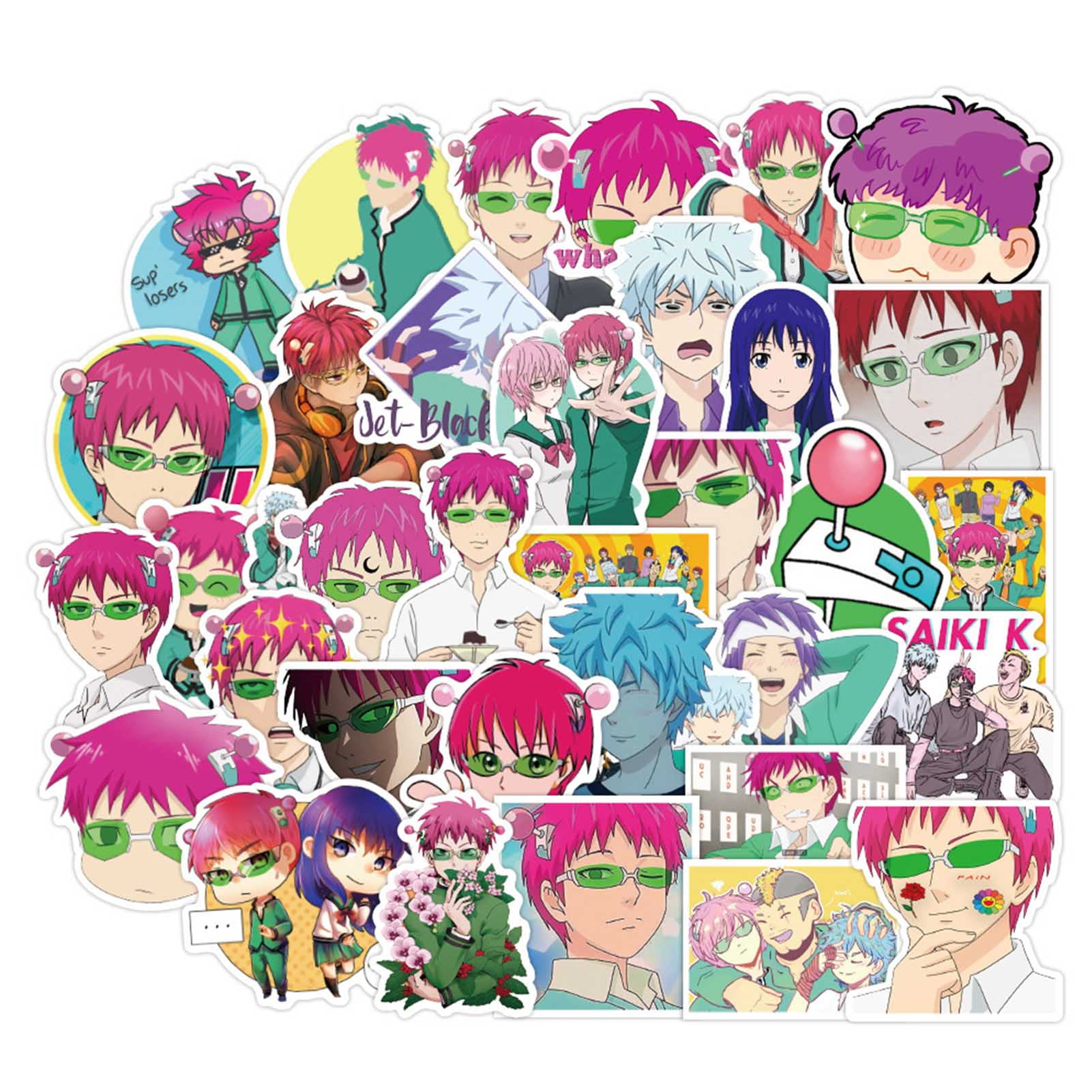Anime The Disastrous Life of Saiki K Stickers Decals Saiki Kusuo Sticker 100Pcs 