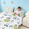 thumbnail image 4 of Manfei Boys Sports Bed Sheets, Golf Full Size Sheets, LightBlue Green White 4 Pieces(1 Flat Sheet, 1 Fitted Sheet and 2 Pillowcases), 4 of 6
