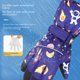 thumbnail image 5 of Guantes de esquí de invierno para niños de cinco dedos alargados, cálidos, forrados con vellón, de algodón grueso, impermeables, para niños y niñas, 5 of 6