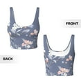 thumbnail image 5 of Kdxio Watercolor Flowers Butterfly Print Workout Crop Tank Top for Women Racerback Yoga Tank Tops Athletic Sports Shirts Exercise Undershirts, 5 of 9