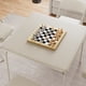 thumbnail image 5 of Mesa plegable cuadrada 85,5 cm - Superficie acolchada en PU resistente al agua - Estructura de acero - Multifuncional y portátil para juegos, comedor, oficina - Patas plegables - Color beige, 5 of 8