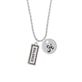 thumbnail image 2 of Delight Jewelry Silvertone Balance Silvertone Script Initial Disc - H - Charm Necklace, 20"+3", 2 of 4