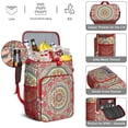 thumbnail image 3 of Geometric Mandala Design Cooler Backpack - 20L Leakproof Picnic Backpack, Durable & Portable for Beach & Camping Trips, 3 of 3