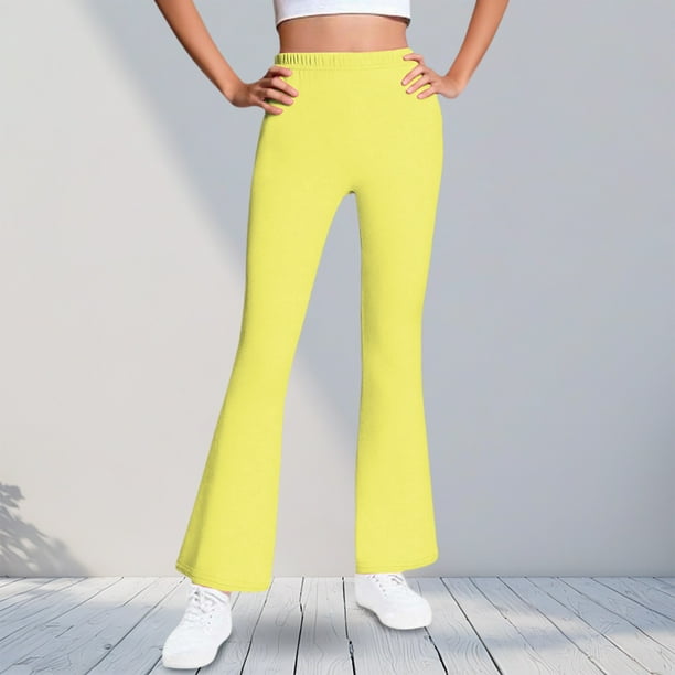 Cowsor Girls Flared Dress Pants – Soft Bell Bottom Uniform Pants for School or Daily Wear