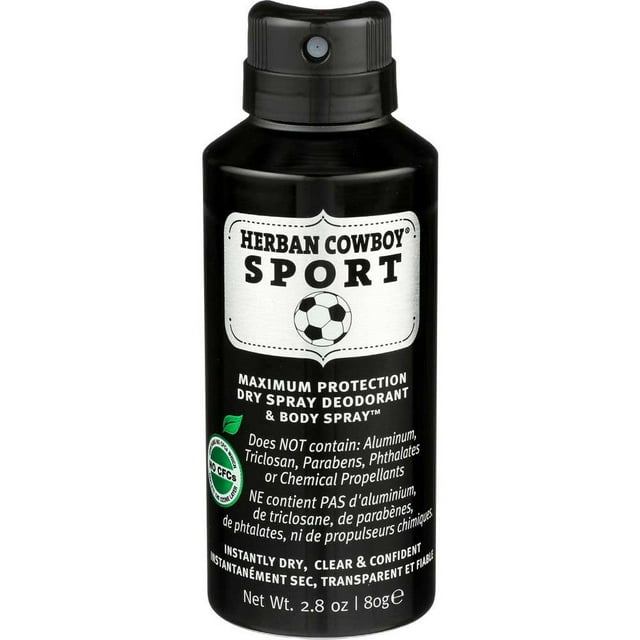 Herban Cowboy Sport Dry Spray Deodorant and Body Spray, 2.8 Ounce 1