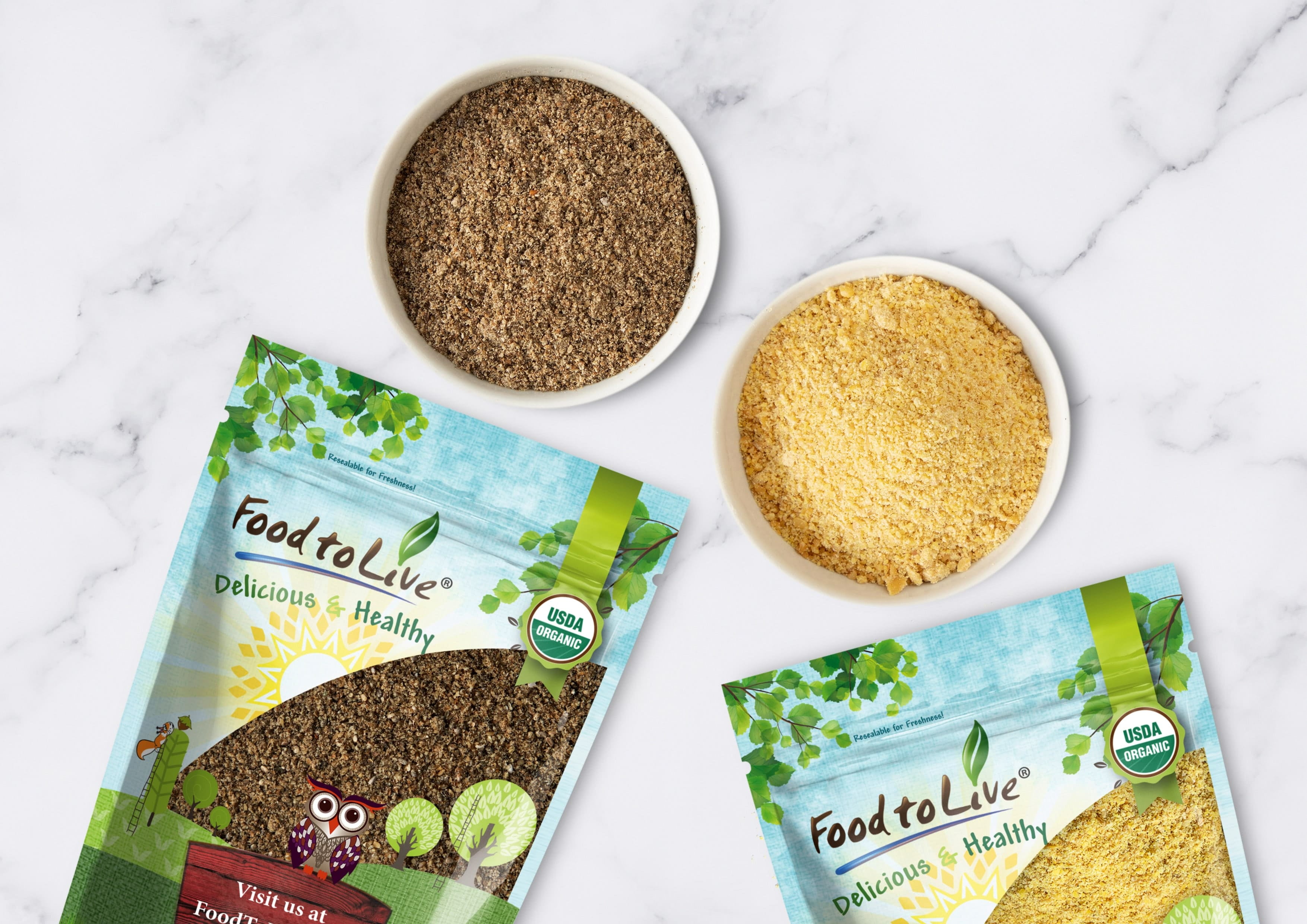 Organic Omega Power Flax and Chia Seeds Blend, 4 Pounds — Cold-Milled from Whole Raw Chia and Flax Seeds, Non-GMO, Vegan, Kosher, Bulk. Rich in Omega 3 Fatty Acids. Perfect for Smoothies and Shakes