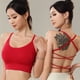 thumbnail image 3 of Sujetador deportivo con tirantes finos y espalda cruzada, de secado rápido, a prueba de golpes, gran espalda, ropa interior de yoga sin espalda, almohadilla de pecho extraíble, sujetador de fitness, 3 of 6