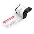 thumbnail image 6 of HOUSELABELS Compatible with DK-2251 Replacement Roll for Brother QL Label Printers; Continuous Length Labels; Black/Red Label on White Paper Tape; 2-4/9"x50 feet with 1 REUSABLE CARTRIDGE - 50 Rolls, 6 of 8