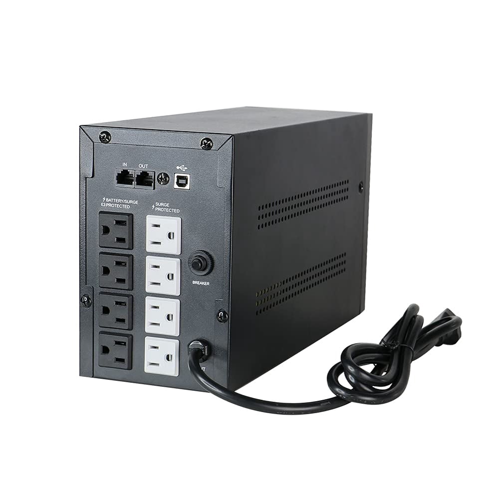 1500VA/900W UPS Battery Backup and Surge Protector, Computer Uninterruptible Power Supply Units SK1500